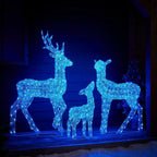 Conjunto de Renas Iluminadas com LED RGB Inteligente e Controle via Wi-Fi