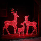 Conjunto de Renas Iluminadas com LED RGB Inteligente e Controle via Wi-Fi